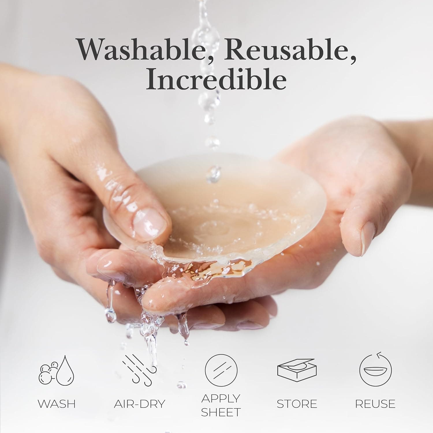 Nippies Nipple Covers for Women  - Reusable Sticky Silicone Pasties with Travel image 4