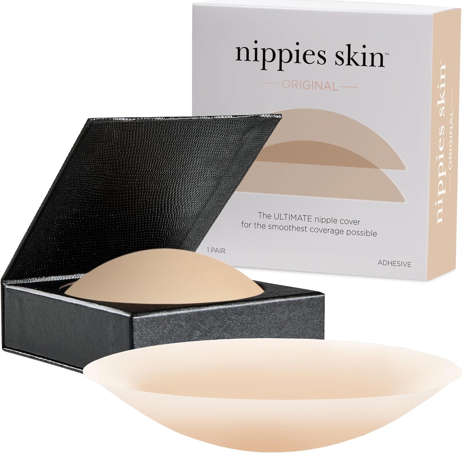 Nippies Nipple Covers for Women - Reusable Sticky Silicone Pasties with Travel image 1